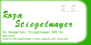 roza stiegelmayer business card